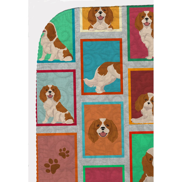 Lots of Blenheim Cavalier Spaniel Quilted Blanket 50x60 Image 5