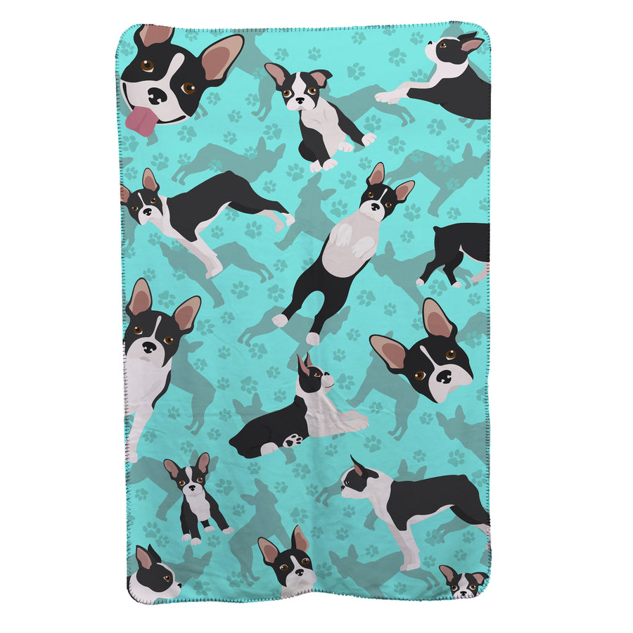 Boston Terrier Soft Travel Blanket with Bag Image 1