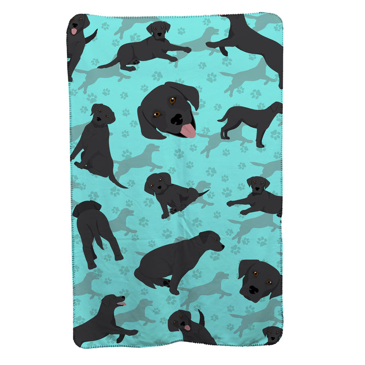 Black Labrador Retriever Soft Travel Blanket with Bag Image 1
