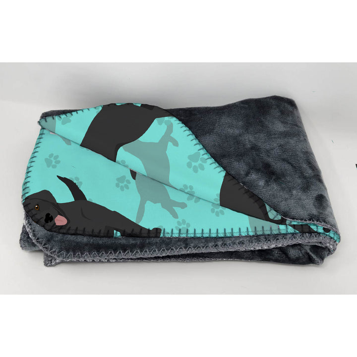 Black Labrador Retriever Soft Travel Blanket with Bag Image 2