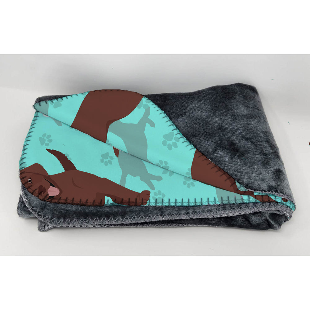Chocolate Labrador Retriever Soft Travel Blanket with Bag Image 2