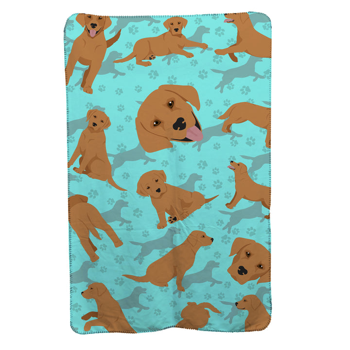 Red Fox Labrador Retriever Soft Travel Blanket with Bag Image 1
