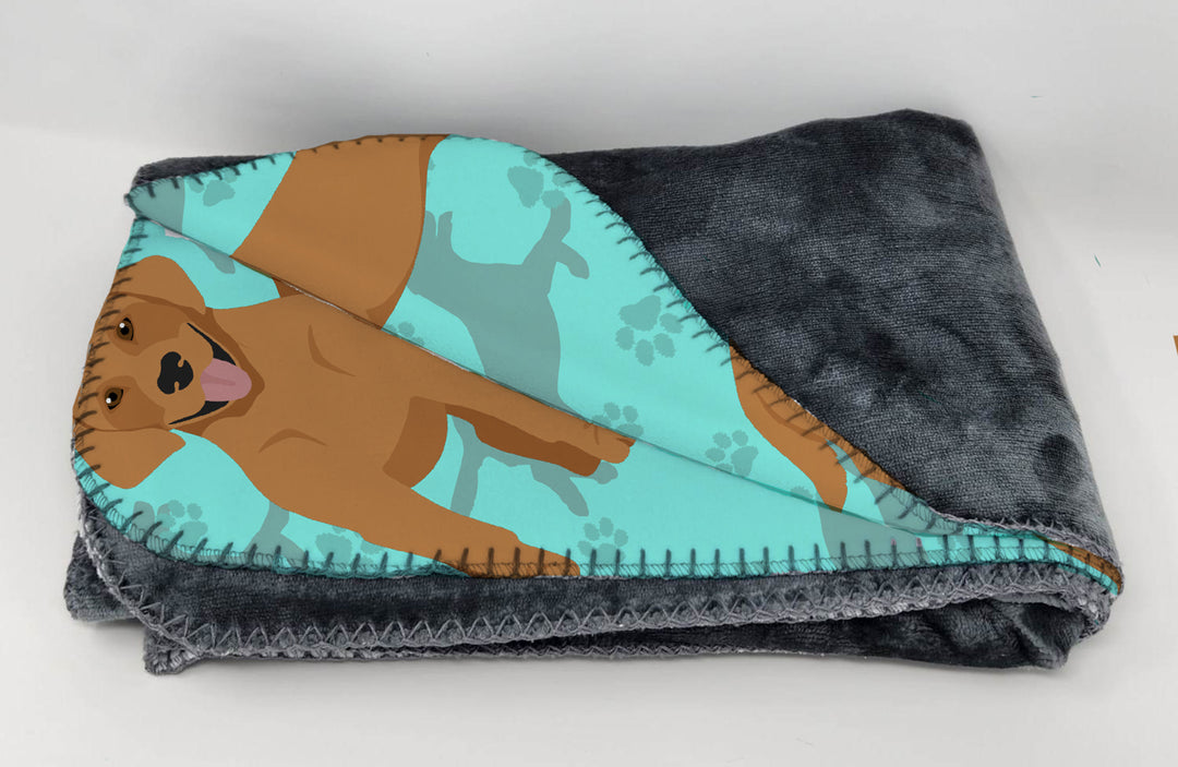 Red Fox Labrador Retriever Soft Travel Blanket with Bag Image 2