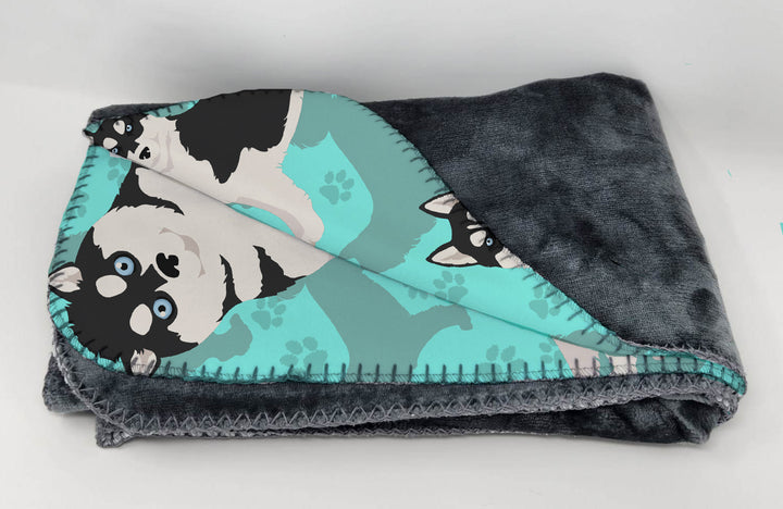 Siberian Husky Soft Travel Blanket with Bag Image 2