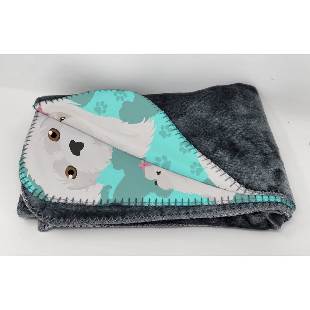 Maltese Soft Travel Blanket with Bag Image 2