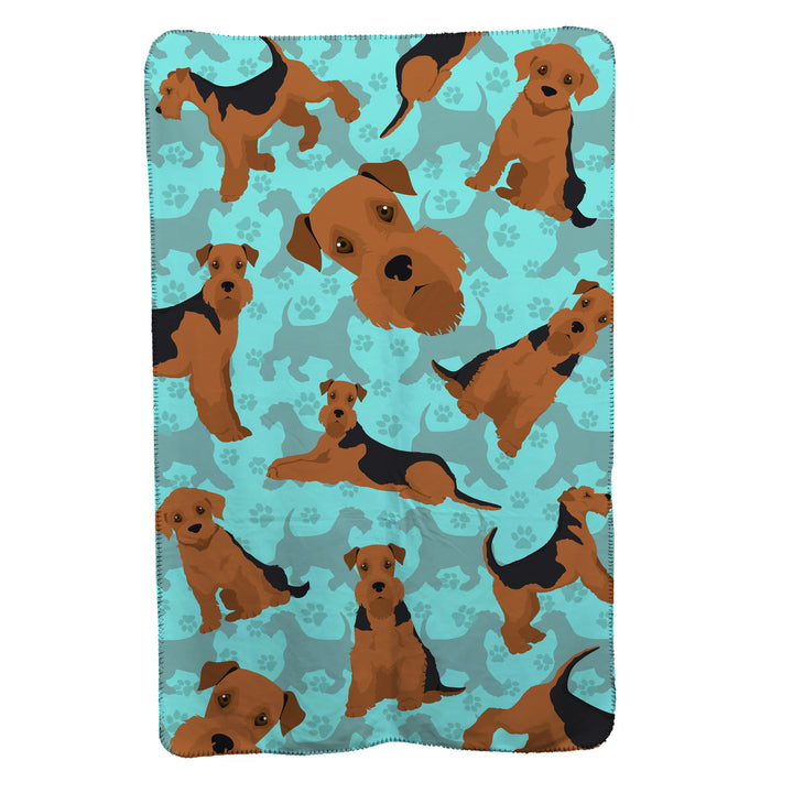 Airedale Terrier Soft Travel Blanket with Bag Image 1