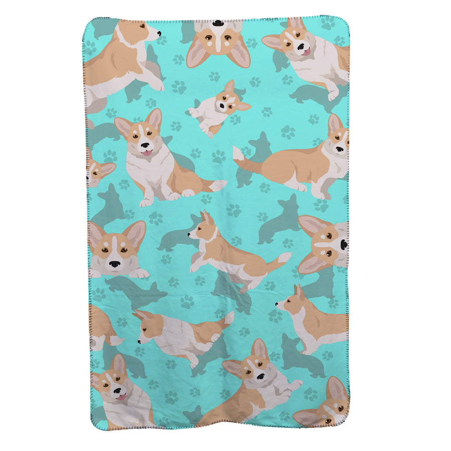 Fawn Cardigan Corgi Soft Travel Blanket with Bag Image 1