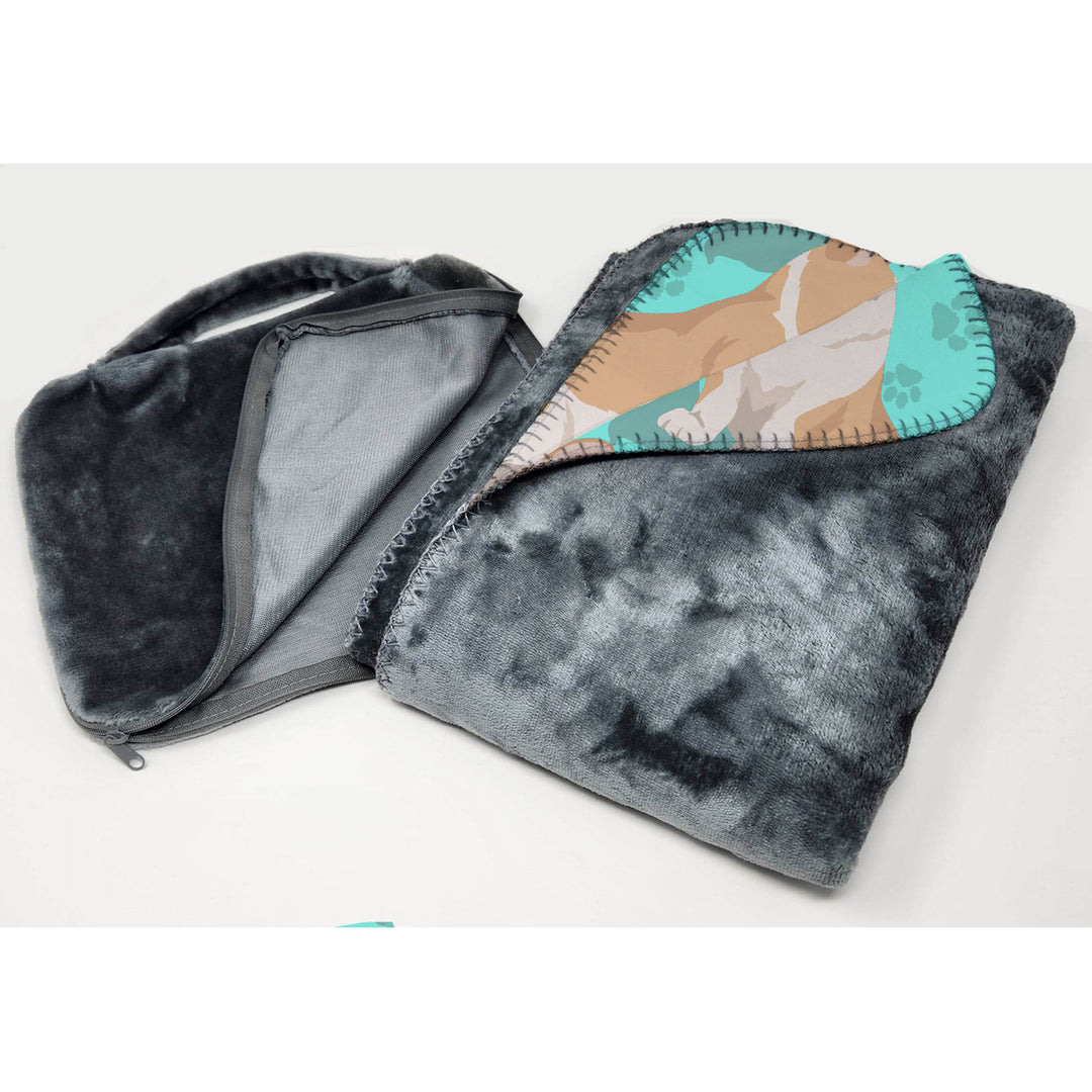 Fawn Cardigan Corgi Soft Travel Blanket with Bag Image 3