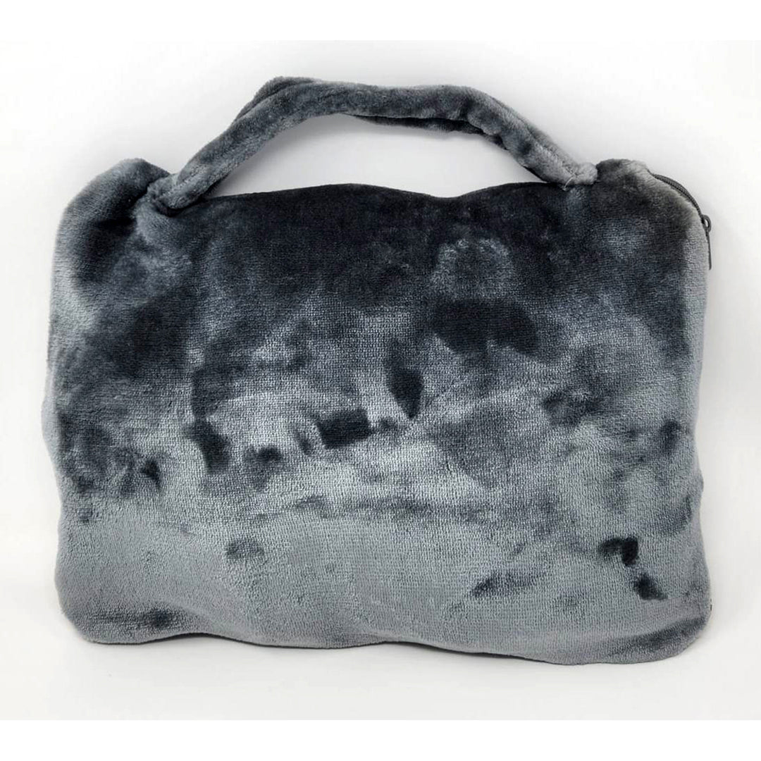 Grey Labrador Retriever Soft Travel Blanket with Bag Image 5