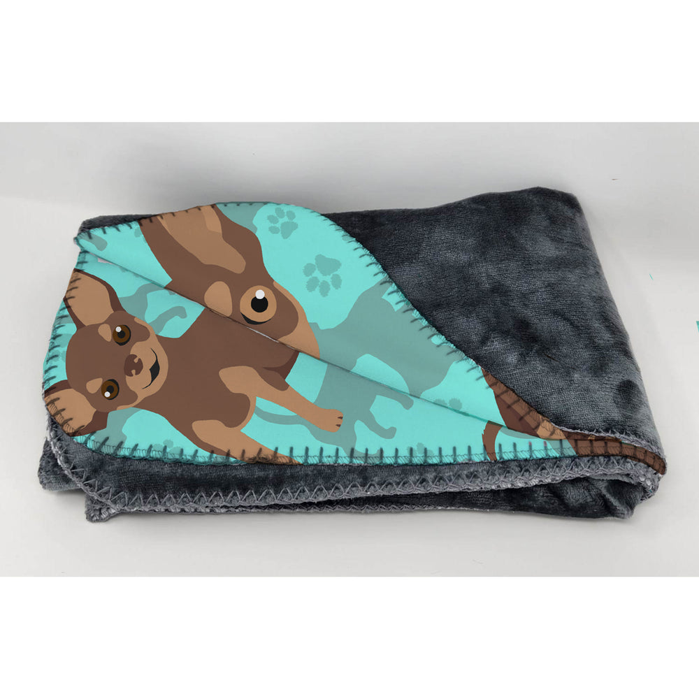 Chocolate Chihuahua Soft Travel Blanket with Bag Image 2
