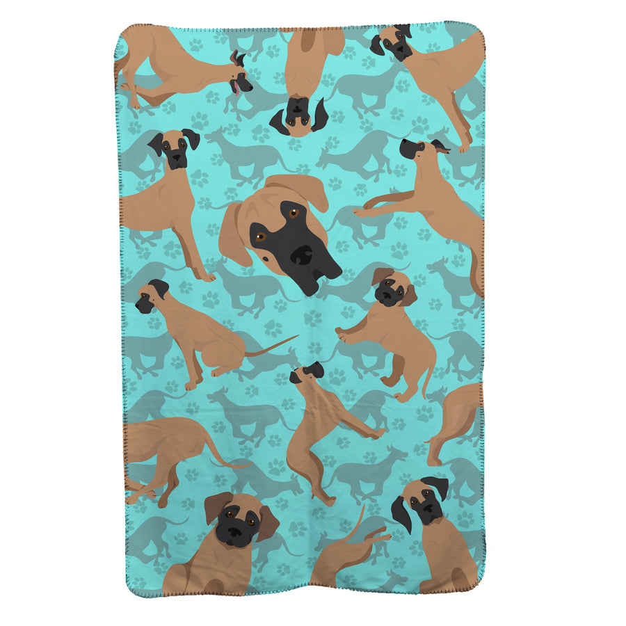 Fawn Great Dane Soft Travel Blanket with Bag Image 1