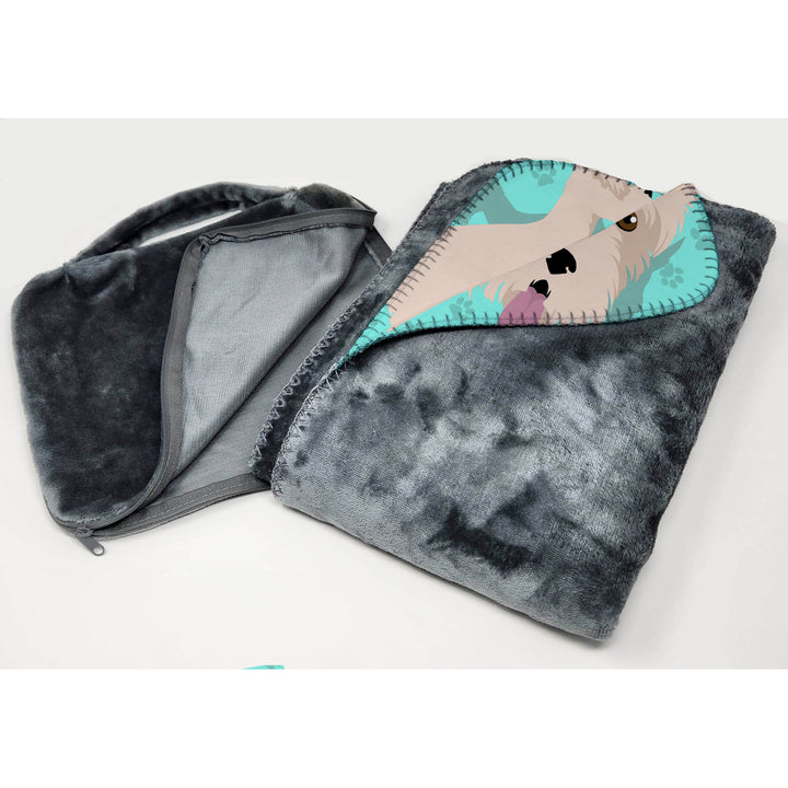 Wheaten Scottish Terrier Soft Travel Blanket with Bag Image 3