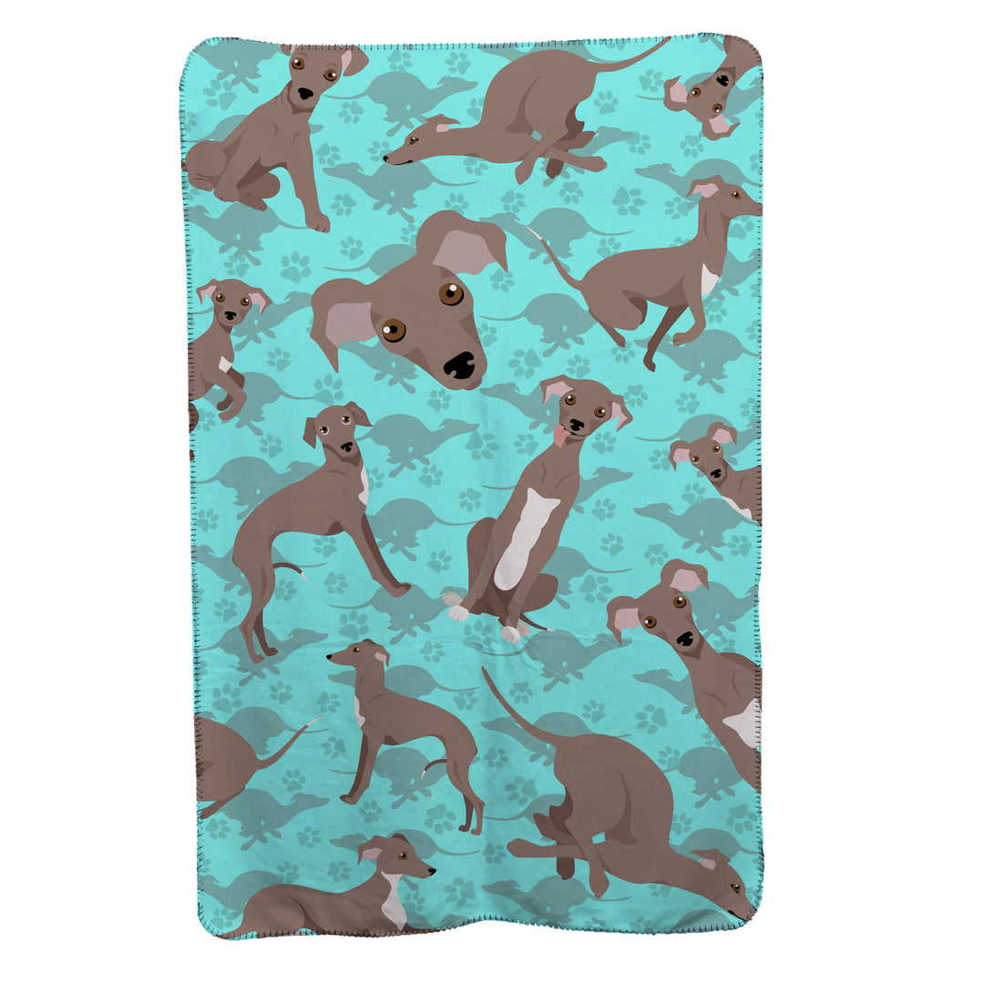 Fawn Italian Greyhound Soft Travel Blanket with Bag Image 1