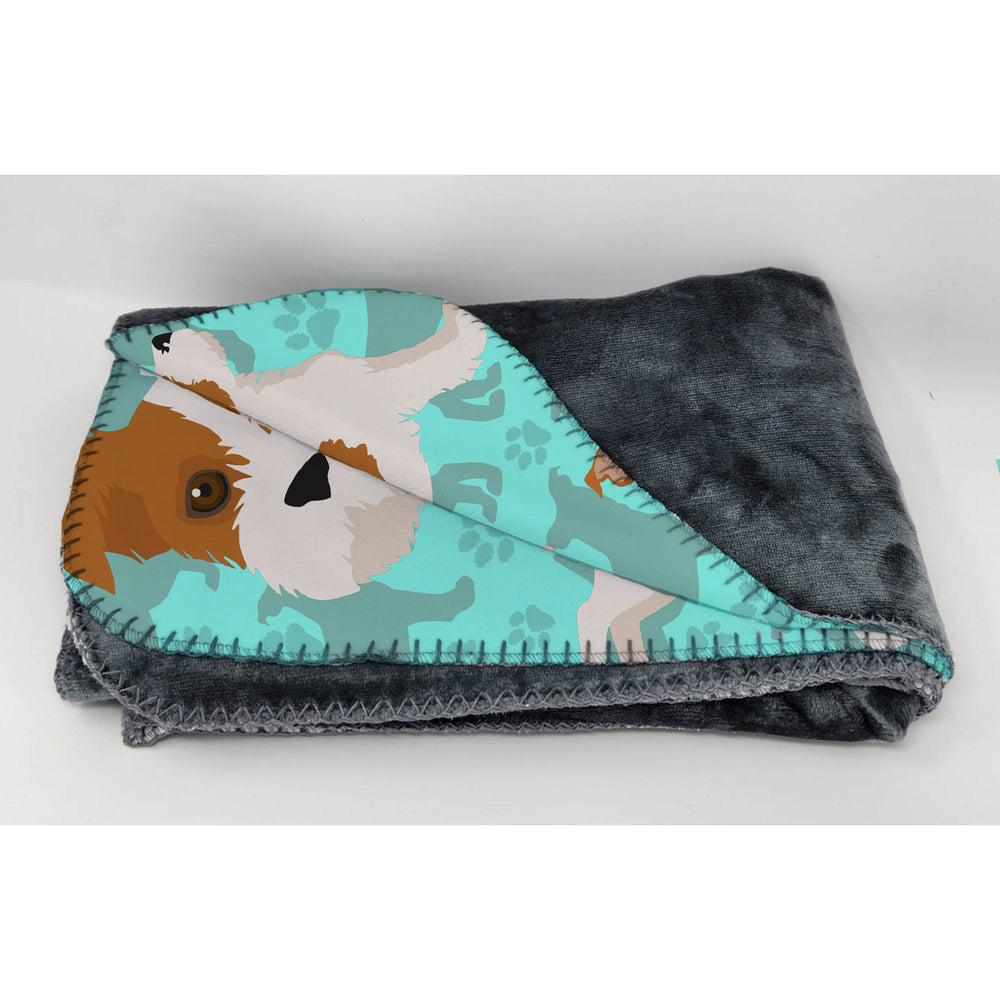 Red and White Jack Russell Terrier Soft Travel Blanket with Bag Image 2