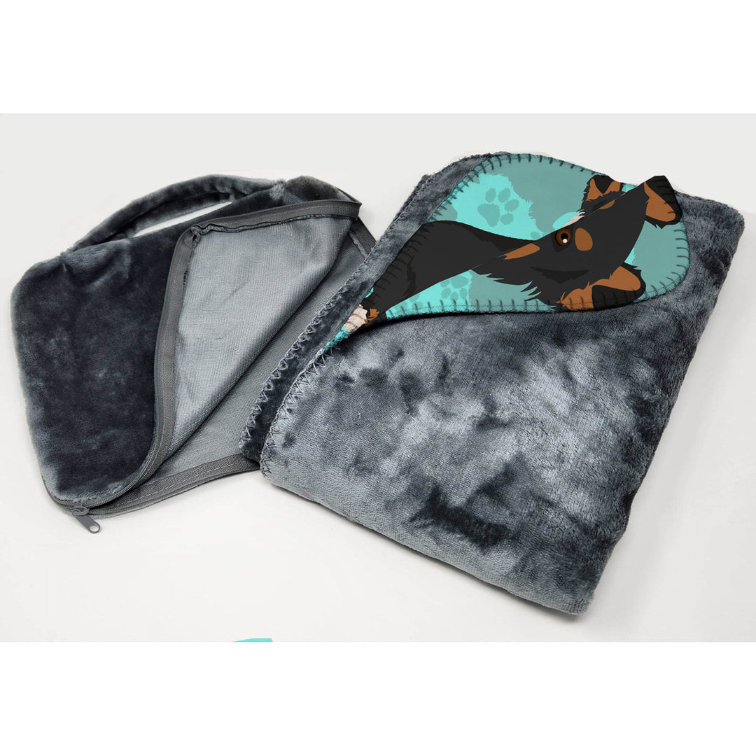 Tricolor Sheltie Soft Travel Blanket with Bag Image 3