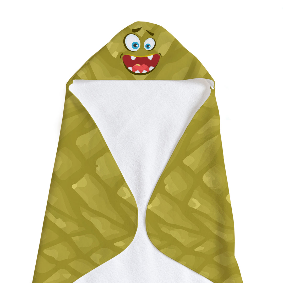 Yellow Monster Soft and Absorbent Hooded Baby Towel Image 1