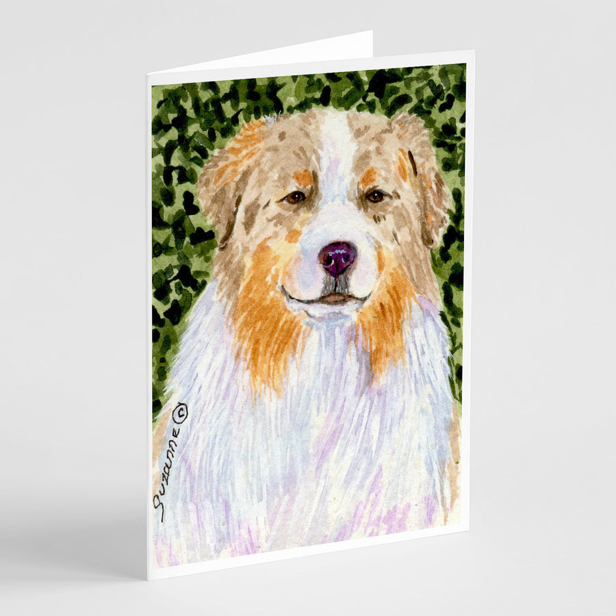 Australian Shepherd Greeting Cards and Envelopes Pack of 8 Image 1