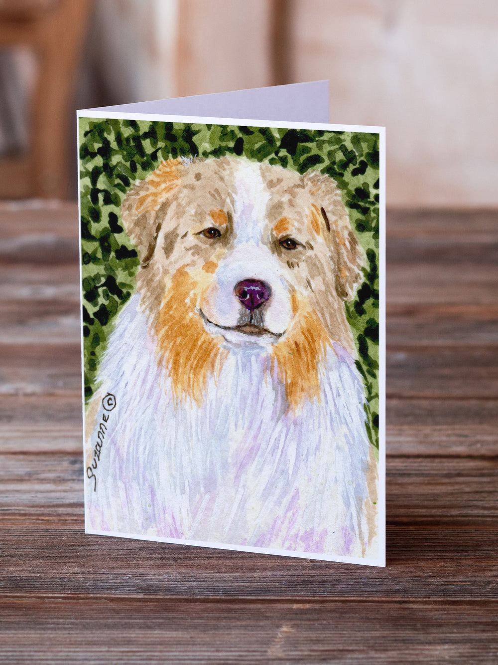 Australian Shepherd Greeting Cards and Envelopes Pack of 8 Image 2