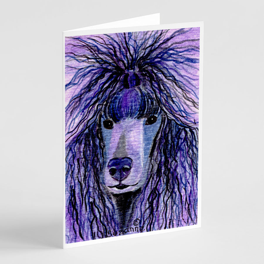 Poodle Greeting Cards and Envelopes Pack of 8 Image 1