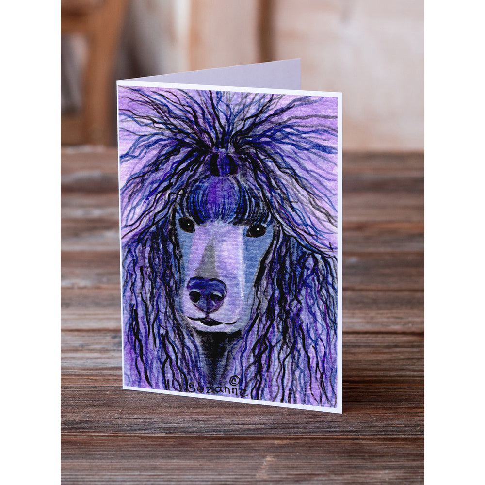 Poodle Greeting Cards and Envelopes Pack of 8 Image 2