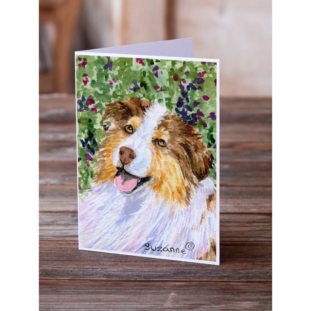 Australian Shepherd Greeting Cards and Envelopes Pack of 8 Image 2