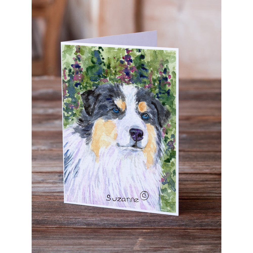 Australian Shepherd Greeting Cards and Envelopes Pack of 8 Image 2