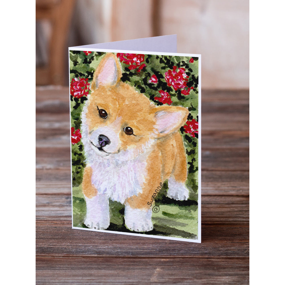 Corgi Greeting Cards and Envelopes Pack of 8 Image 2