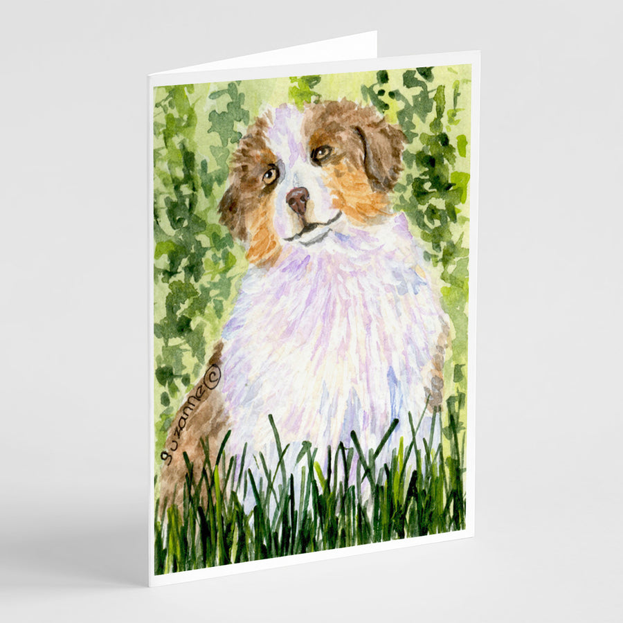 Australian Shepherd Greeting Cards and Envelopes Pack of 8 Image 1