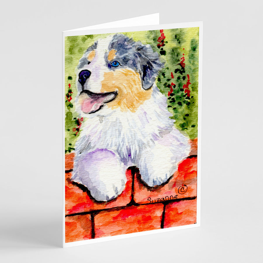 Australian Shepherd Greeting Cards and Envelopes Pack of 8 Image 1