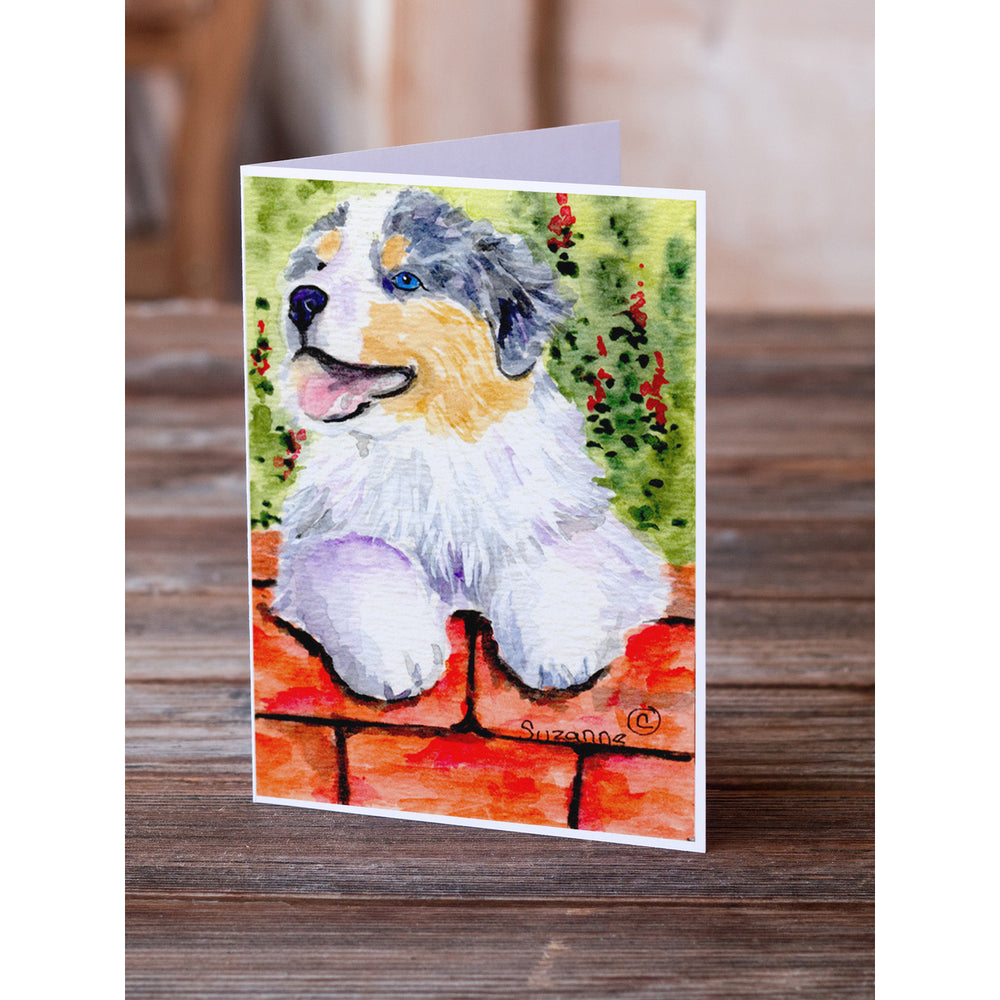 Australian Shepherd Greeting Cards and Envelopes Pack of 8 Image 2