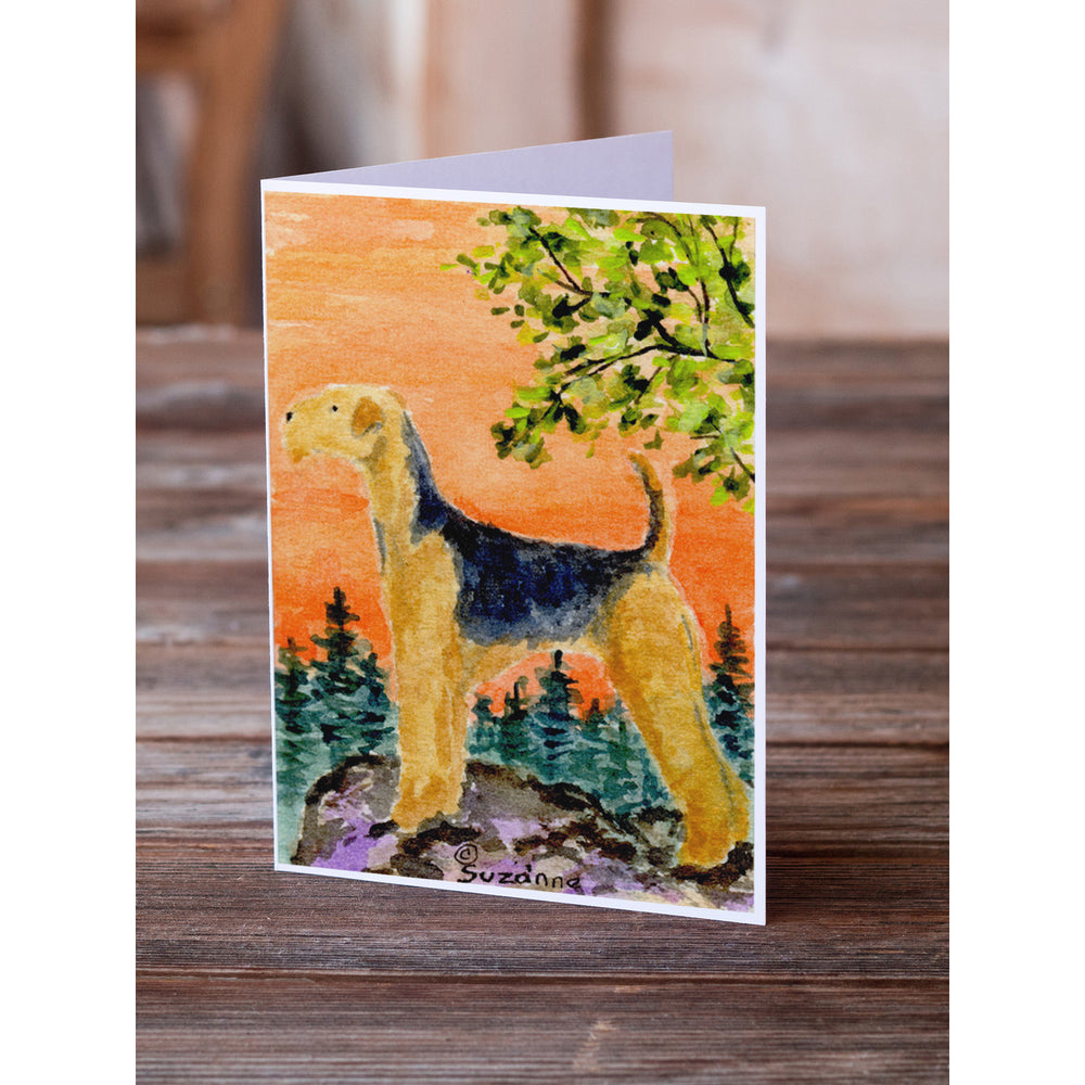 Airedale Greeting Cards and Envelopes Pack of 8 Image 2