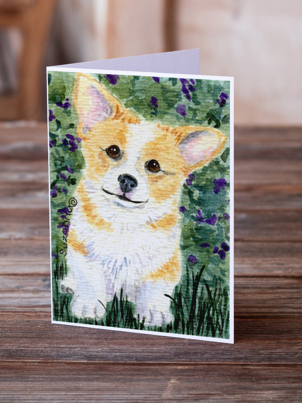 Corgi Greeting Cards and Envelopes Pack of 8 Image 2