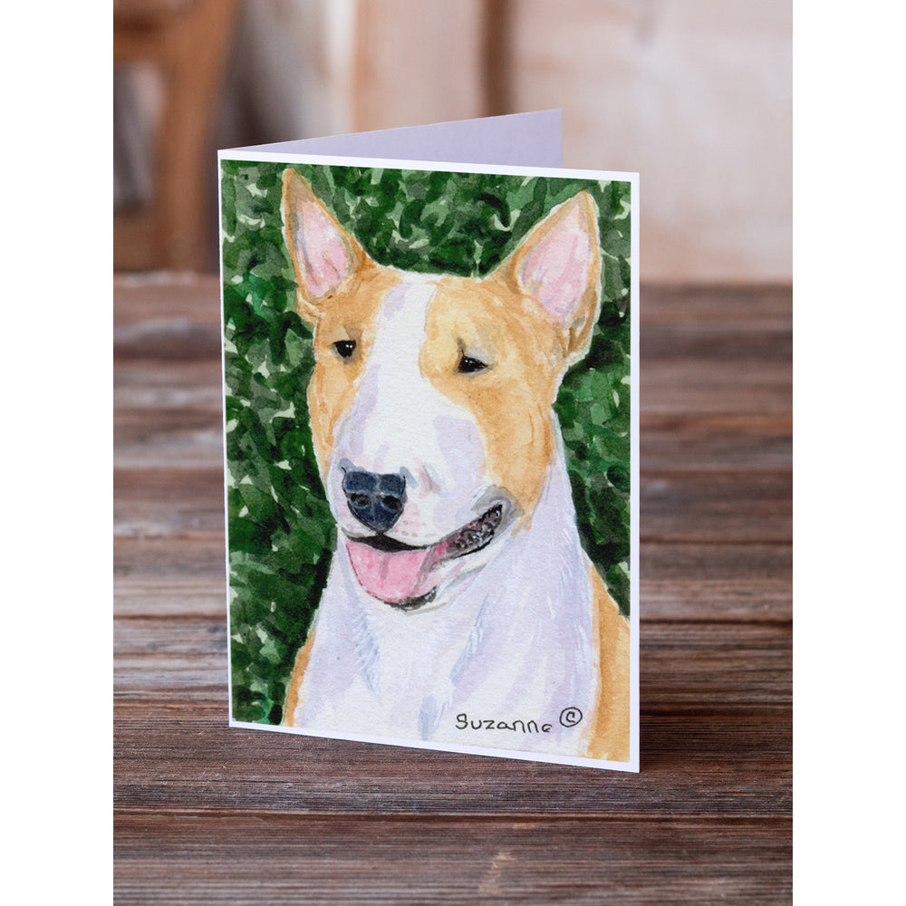 Bull Terrier Greeting Cards and Envelopes Pack of 8 Image 2