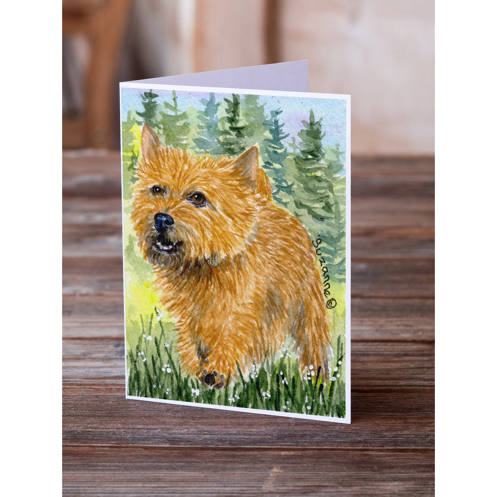 Norwich Terrier Greeting Cards and Envelopes Pack of 8 Image 2