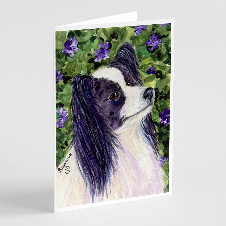 Papillon Greeting Cards and Envelopes Pack of 8 Image 1