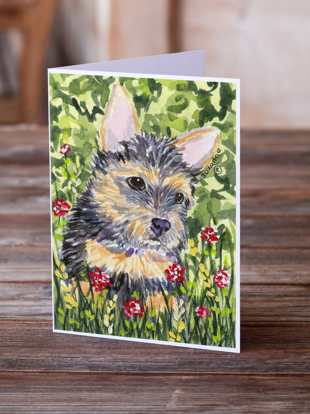 Norwich Terrier Greeting Cards and Envelopes Pack of 8 Image 2