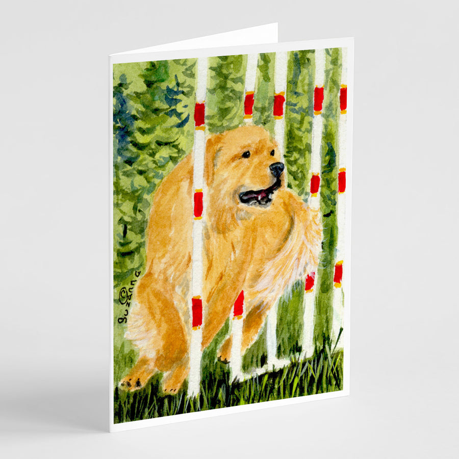 Golden Retriever Greeting Cards and Envelopes Pack of 8 Image 1