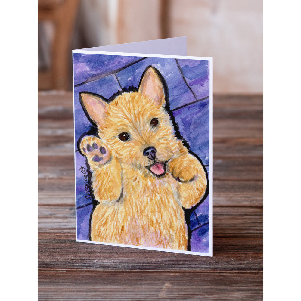 Norwich Terrier Greeting Cards and Envelopes Pack of 8 Image 2