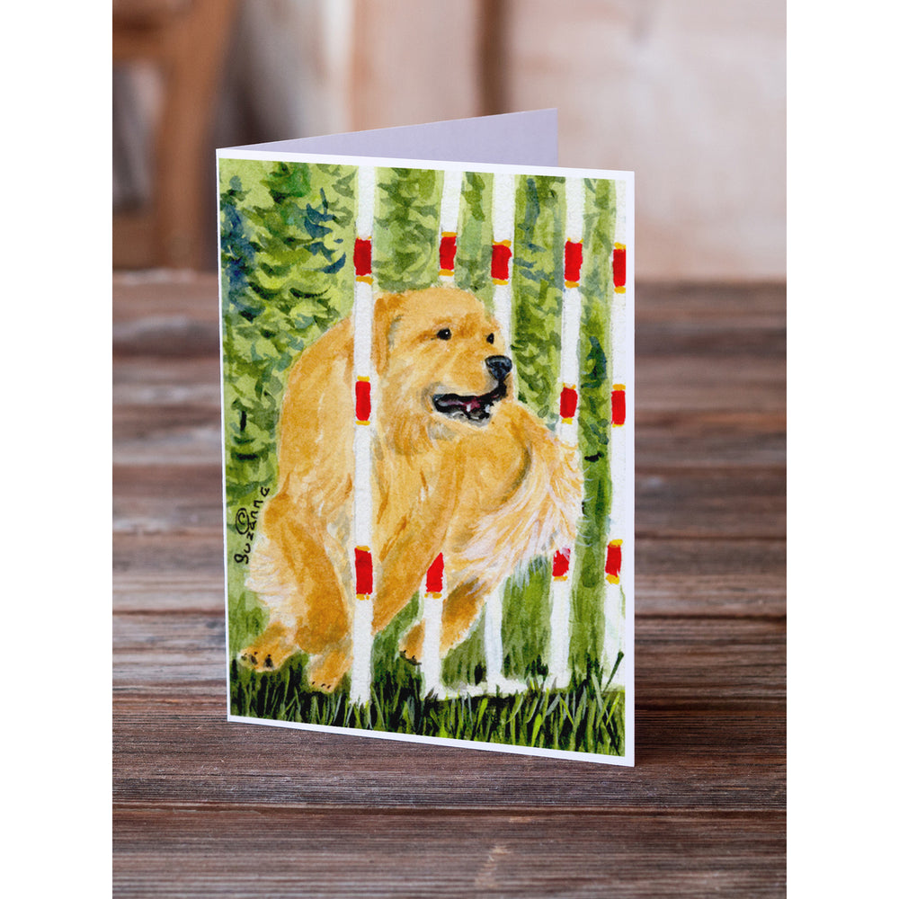 Golden Retriever Greeting Cards and Envelopes Pack of 8 Image 2