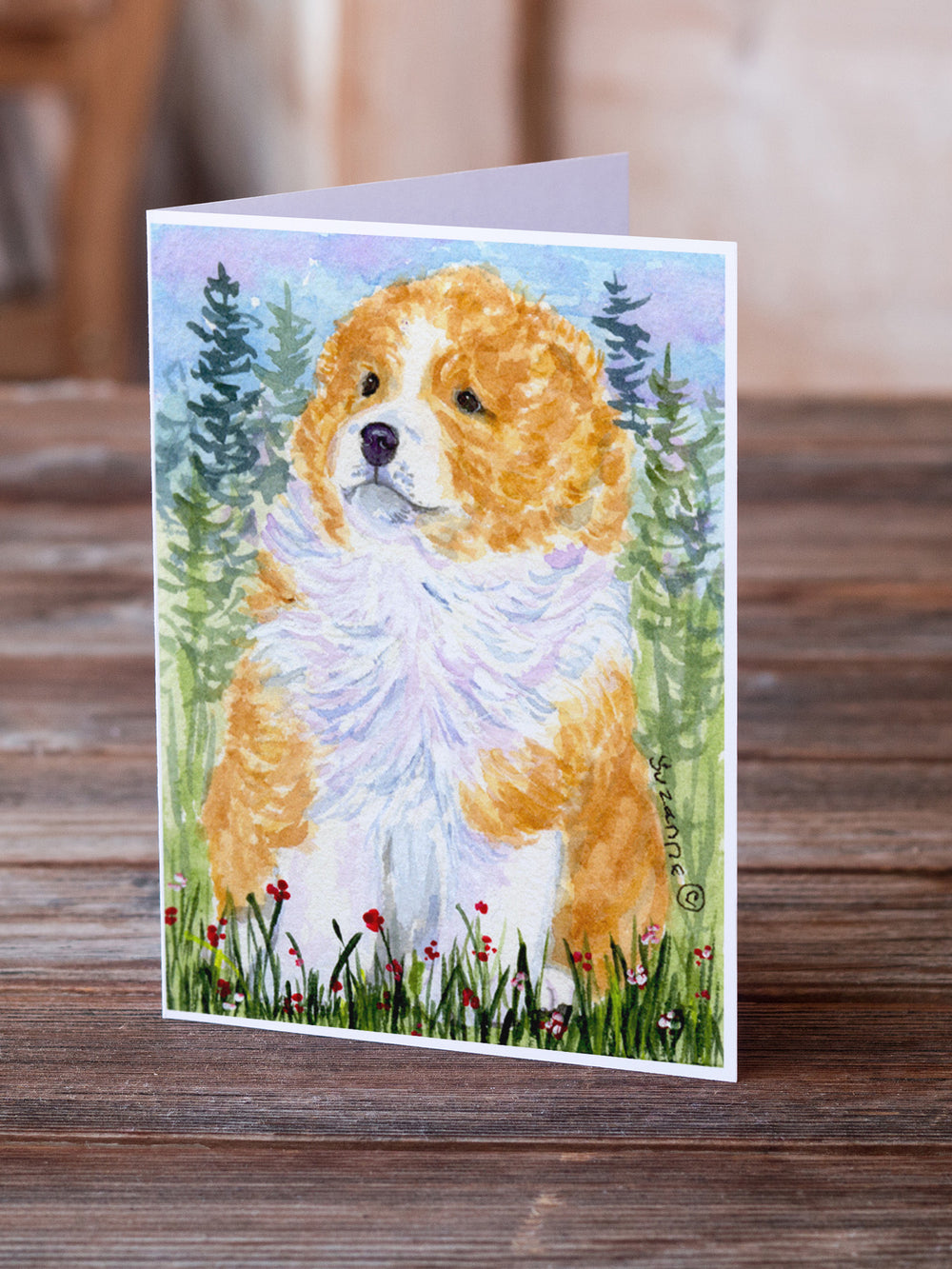 Sheltie Greeting Cards and Envelopes Pack of 8 Image 2