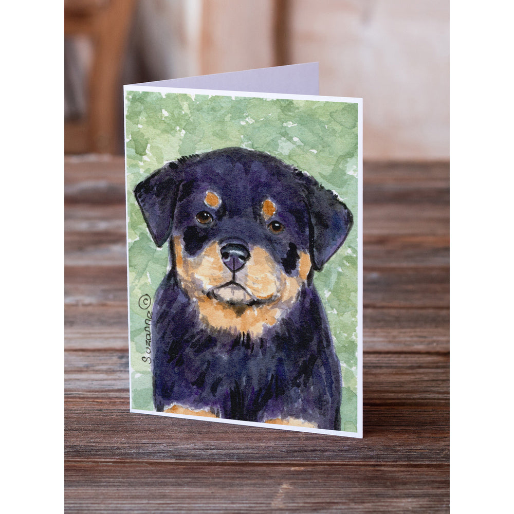 Rottweiler Greeting Cards and Envelopes Pack of 8 Image 2