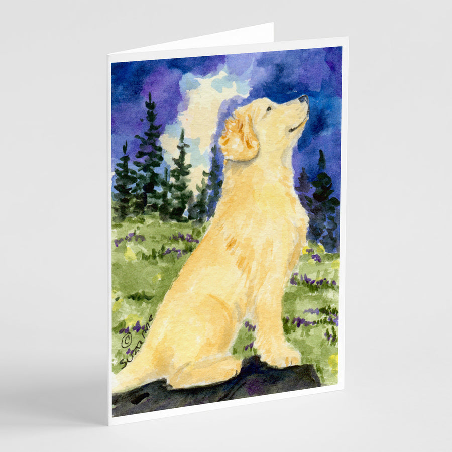 Golden Retriever Greeting Cards and Envelopes Pack of 8 Image 1