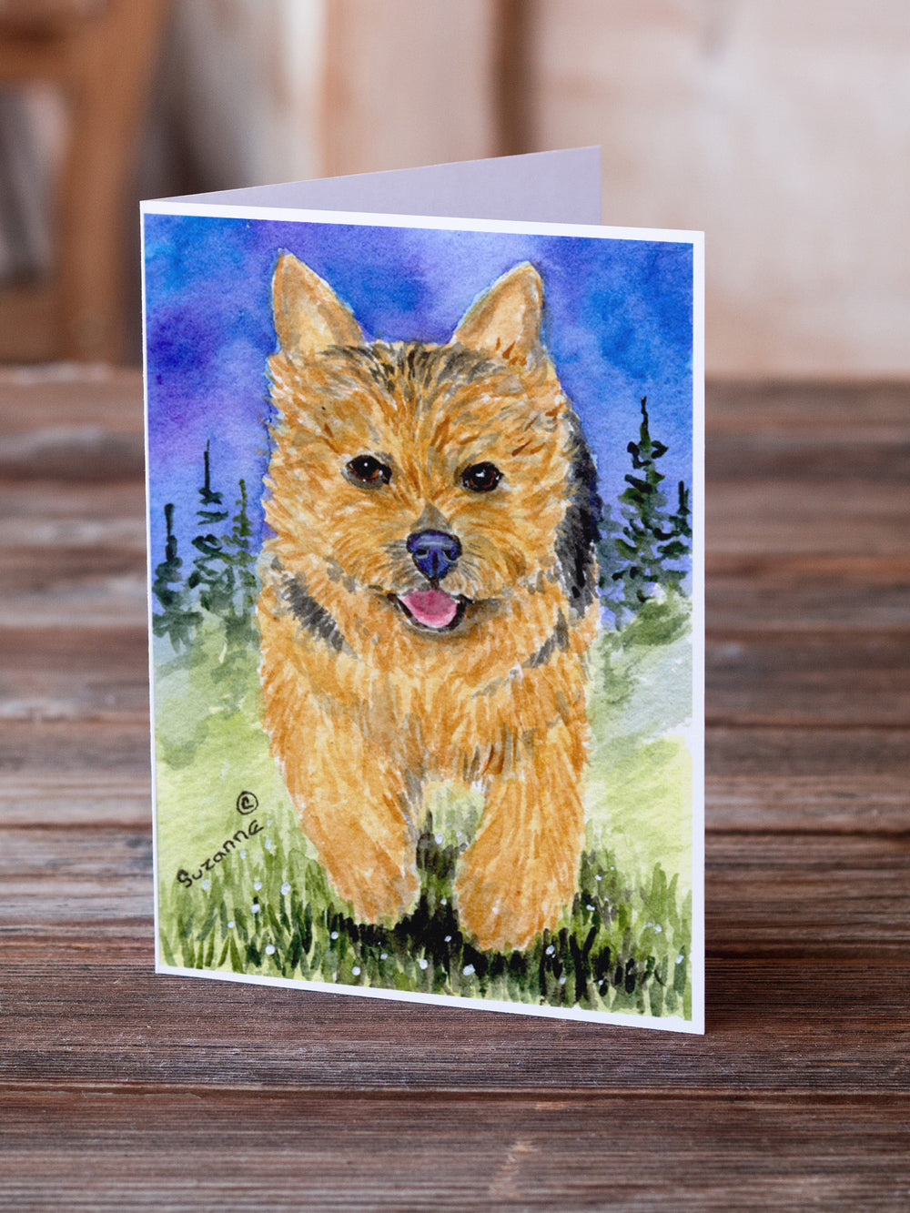 Norwich Terrier Greeting Cards and Envelopes Pack of 8 Image 2