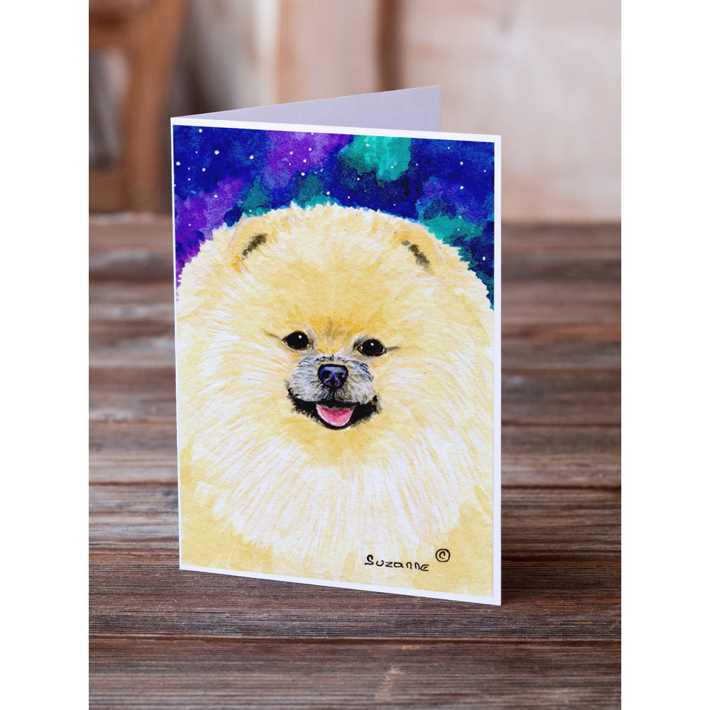 Pomeranian Greeting Cards and Envelopes Pack of 8 Image 2