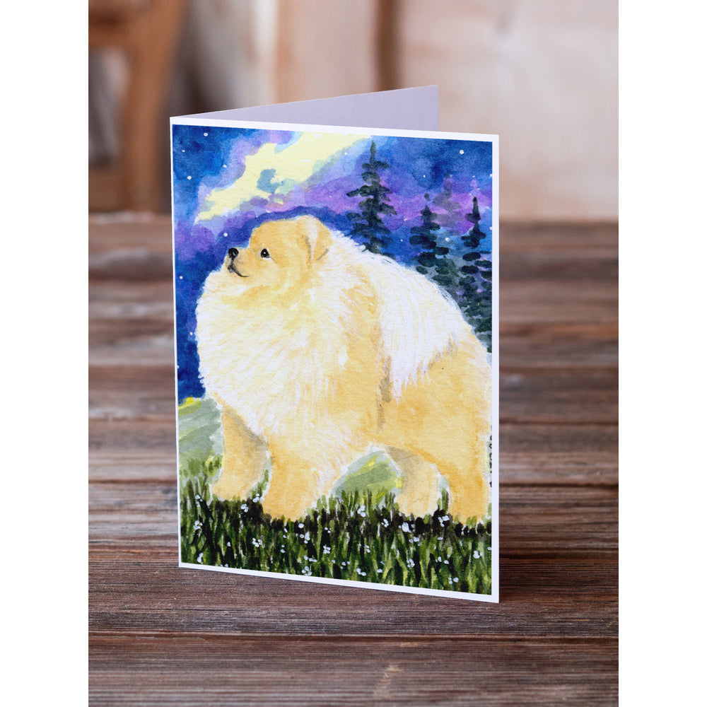 Pomeranian Greeting Cards and Envelopes Pack of 8 Image 2