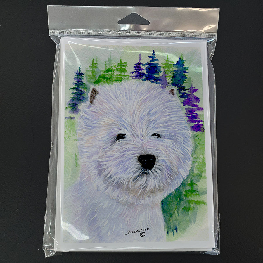 Westie Greeting Cards and Envelopes Pack of 8 Image 1