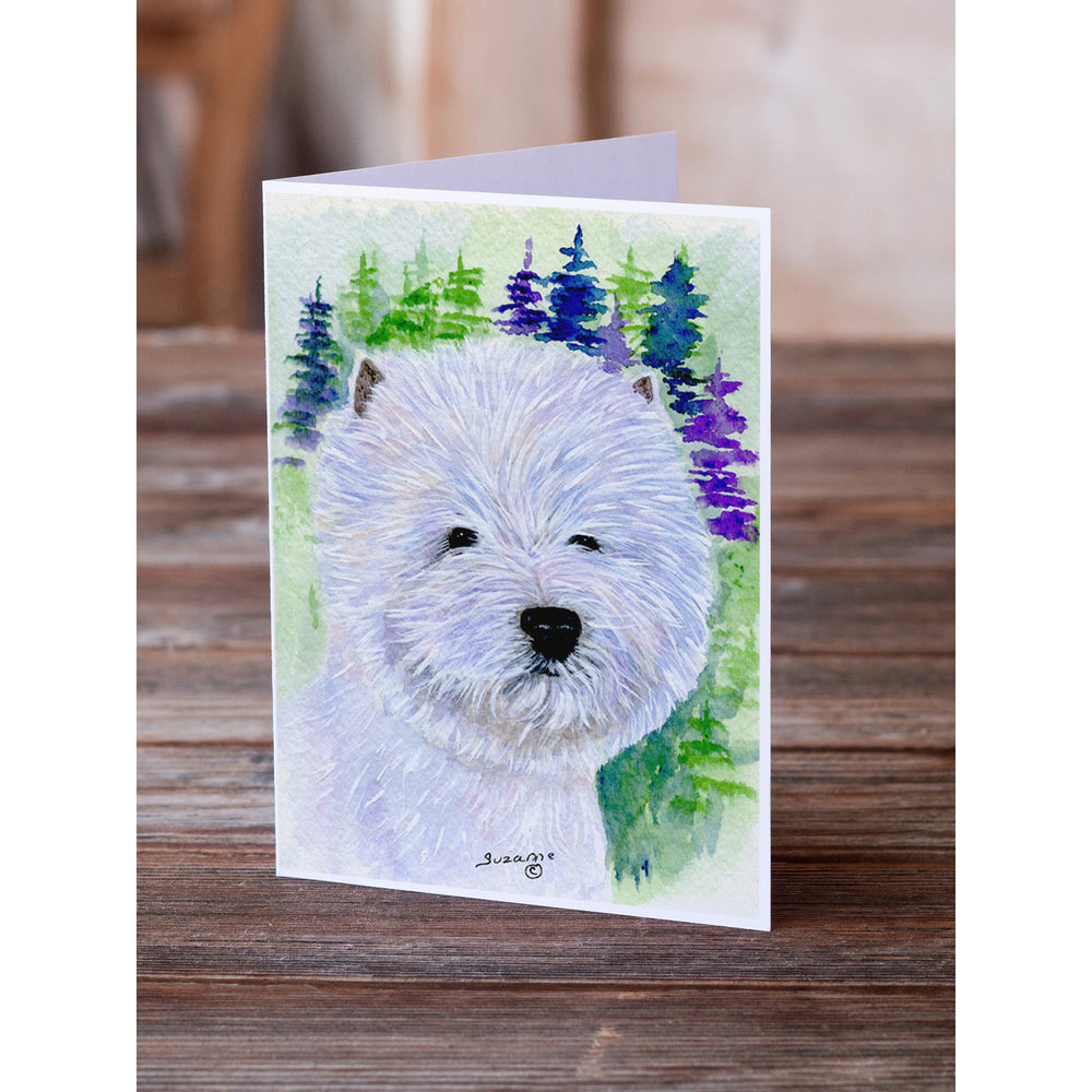 Westie Greeting Cards and Envelopes Pack of 8 Image 2