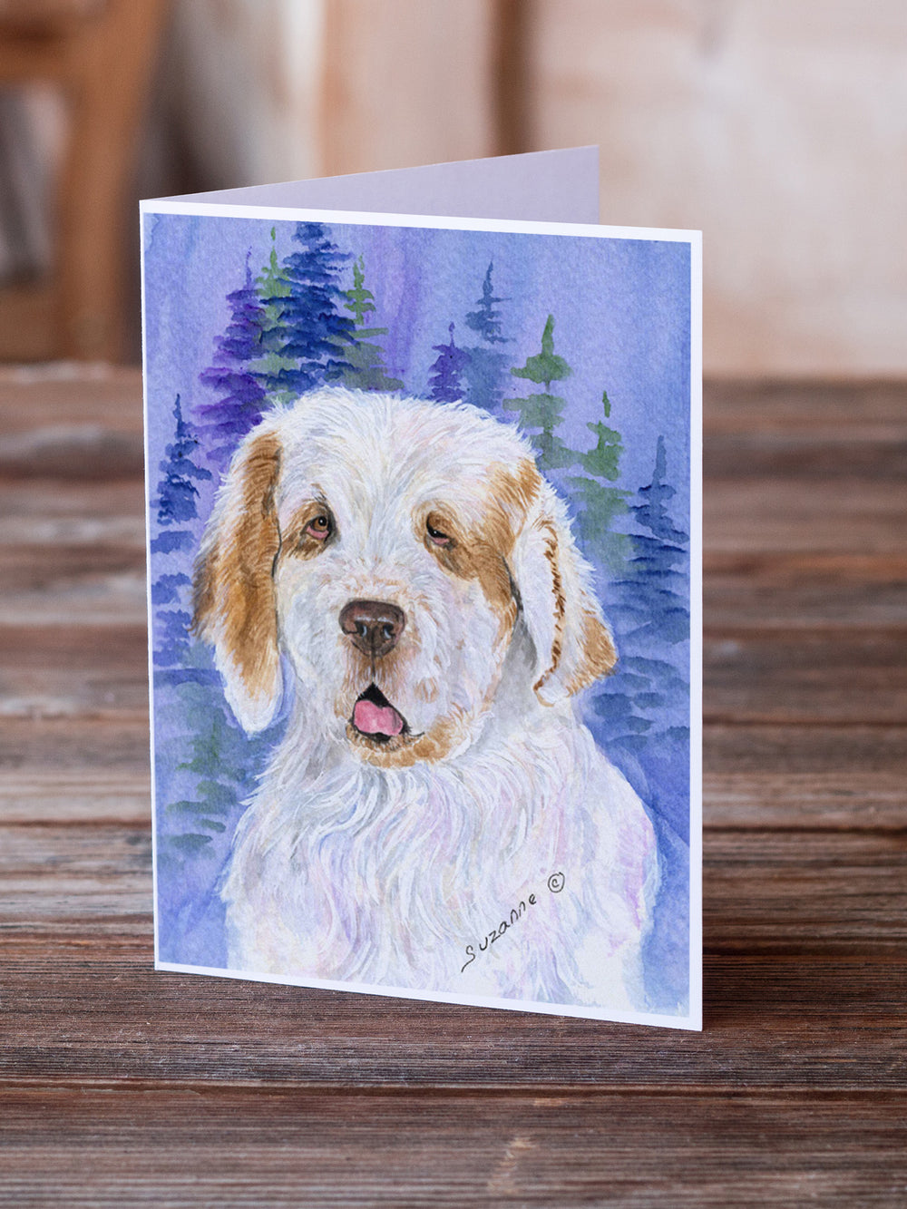 Clumber Spaniel Greeting Cards and Envelopes Pack of 8 Image 2