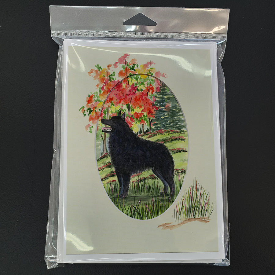 Schipperke Greeting Cards and Envelopes Pack of 8 Image 1