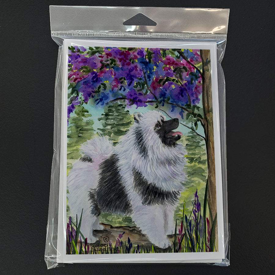 Keeshond Greeting Cards and Envelopes Pack of 8 Image 1